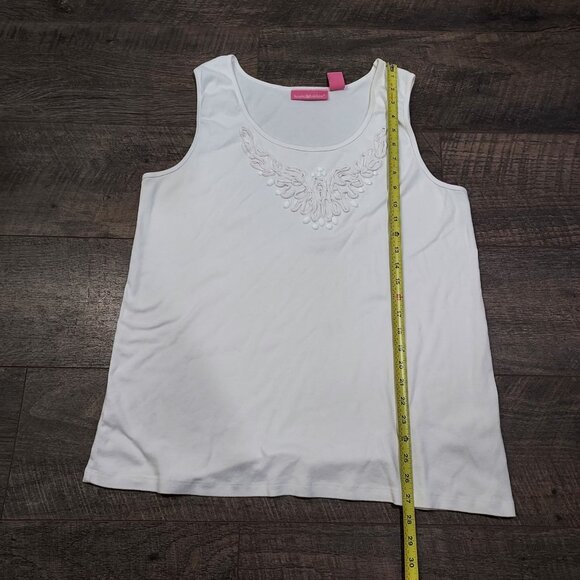 Sleeveless Summer Tank Woman Within Casual Dressy Top 1X Cotton 100% - Picture 5 of 9